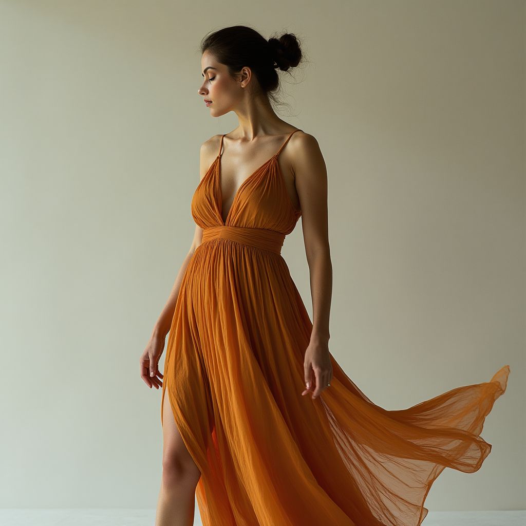 Femme créative en tenue artistique