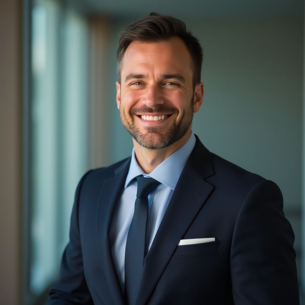 Homme professionnel en costume moderne