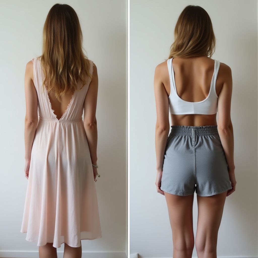 Transformation stylistique avant-après